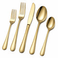 Elegantes Besteckset, 5-teilig, Gold