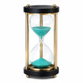 Sanduhr 25 cm Grün Gold mit schwarzem Rahmen
