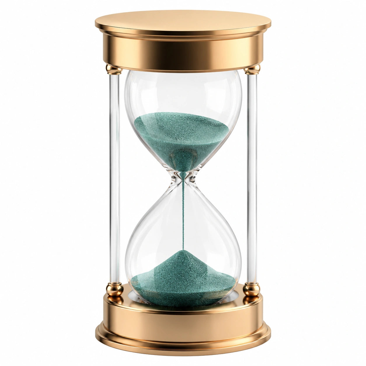 Sanduhr 30 Minuten Gold Transparent Blauer Sand