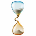 Glas Sanduhr Dekoration Zickzack-Design Blau und Gold